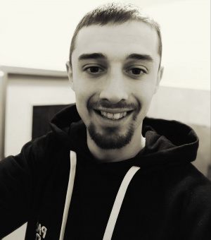 monochrome, moustache