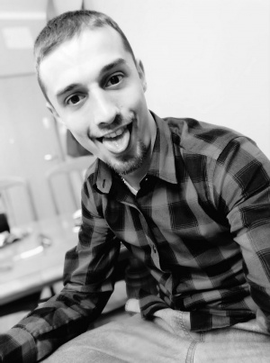 smile, monochrome