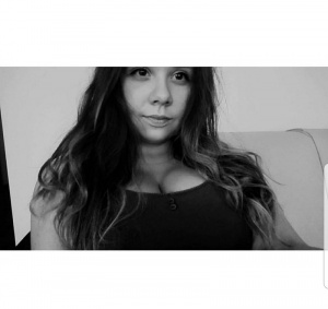 hair, smile, monochrome