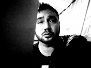 hair, beard, monochrome