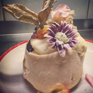 food, petal, flower, cake