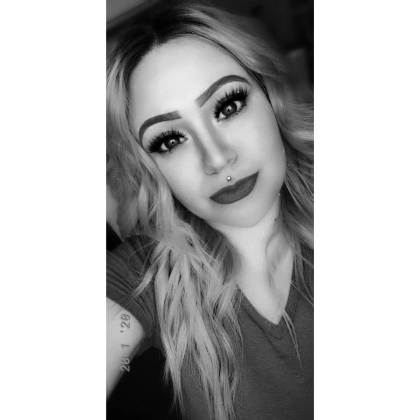 mouth, eyelash, hair, skin, selfie, smile, monochrome, model