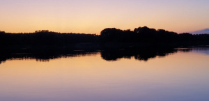 sky, lake, sunset, river