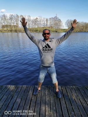 jeans, lake