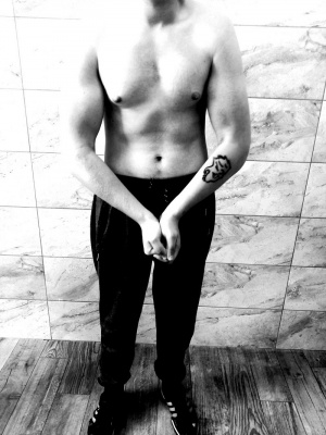 hand, muscle, standing, monochrome, person, model