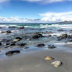 sky, beach, rock, sand