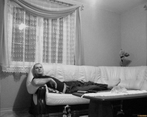 monochrome, room, chair