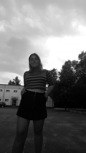 sky, standing, monochrome
