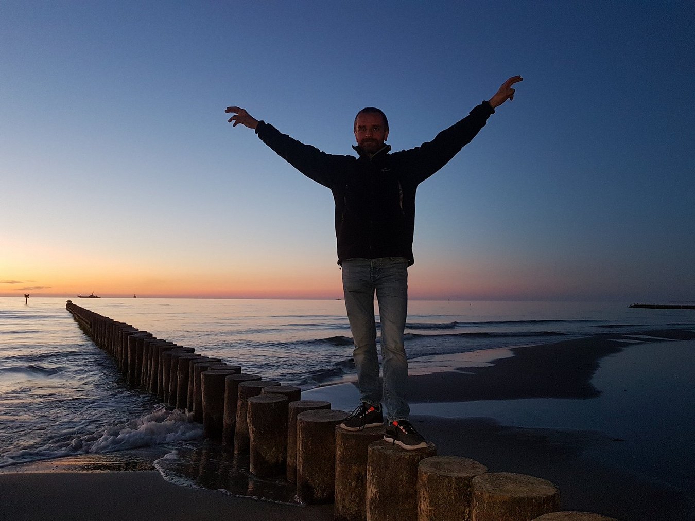 fun, sky, vacation, standing, beach, sunset