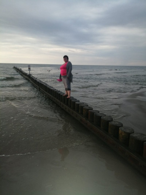 sky, beach