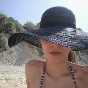 necklace, hat