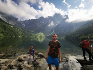 leisure, mountain, lake, backpacking