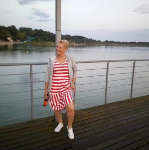 vacation, standing, dress