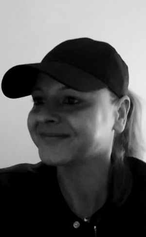 monochrome, hat