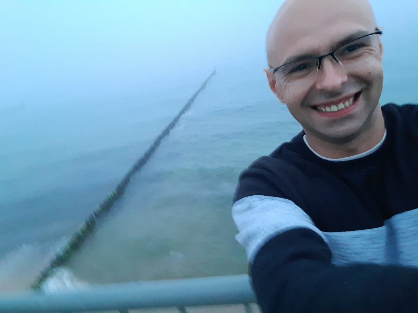 smile, glasses
