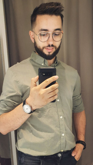 hair, hand, jeans, cool, glasses, beard, moustache