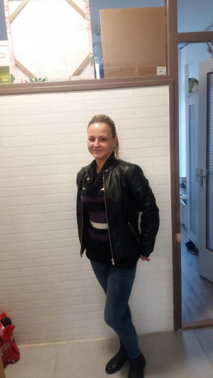 jacket, outerwear, jeans, standing