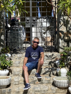jeans, cool, muscle, flowerpot