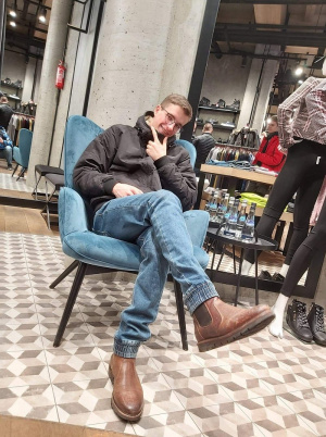 jeans, denim, sitting, shoe, chair