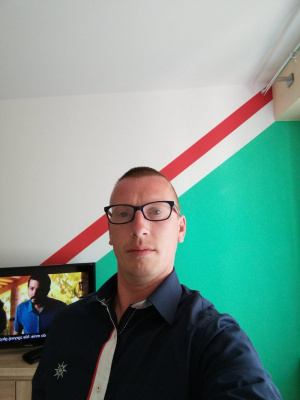 glasses, tie