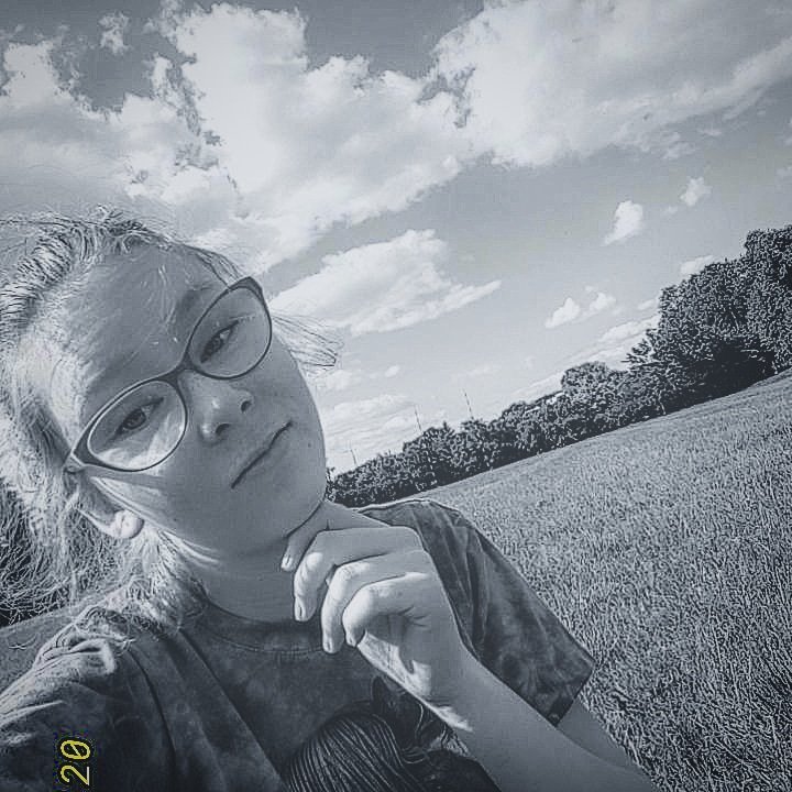 hand, glasses, sky, monochrome