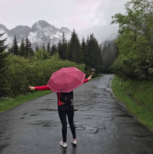 leisure, road, umbrella
