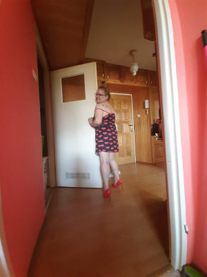 standing, dress, room