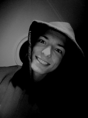 smile, monochrome, hat