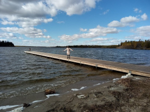 sky, beach, lake