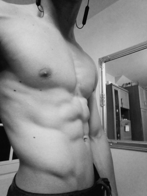 selfie, muscle, monochrome, person, model