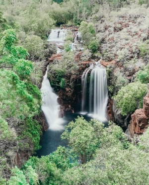 forest, waterfall, aircraft
