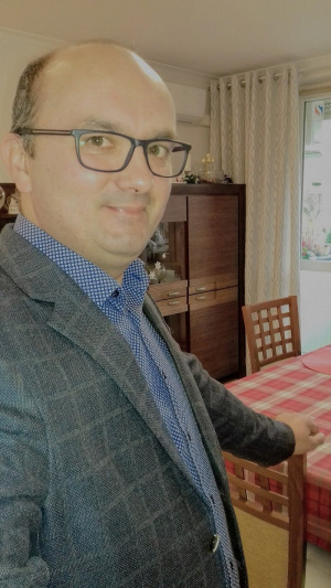 outerwear, glasses, room, chair