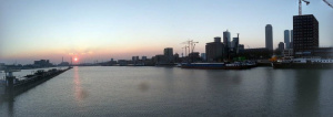 sky, river, skyscraper, skyline