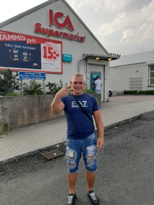 jeans, denim, standing, shorts, asphalt