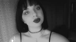 mouth, eyelash, skin, smile, necklace, monochrome