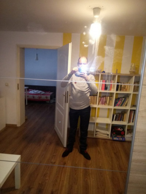 standing, room, shelf