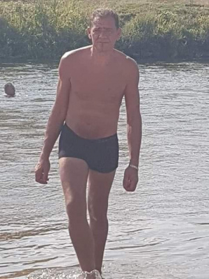muscle, vacation, standing, shorts, beach