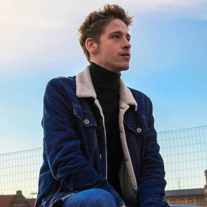 jacket, outerwear, jeans, denim, sitting