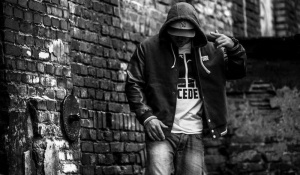 jacket, jeans, standing, monochrome, wall, road