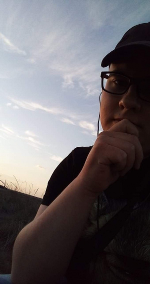 hand, sky