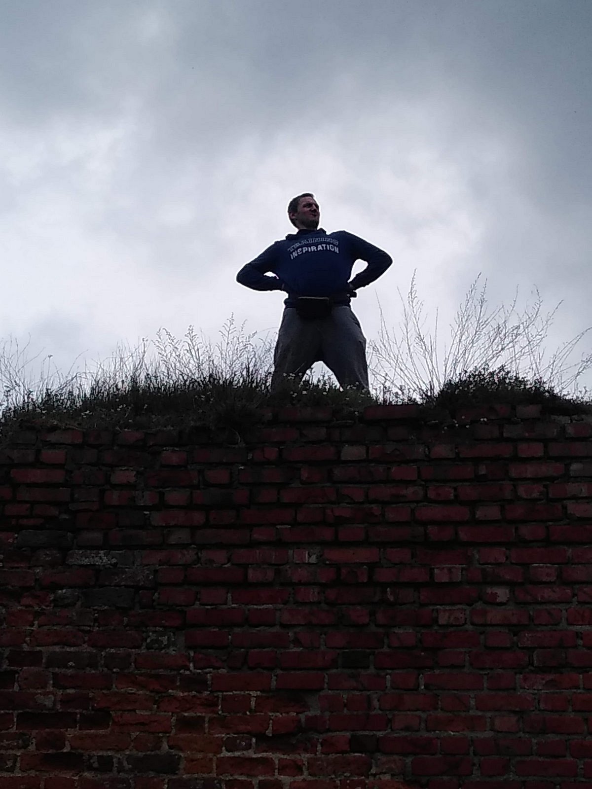 sky, standing, wall