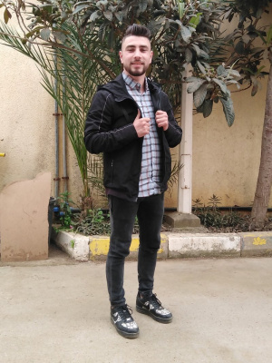 jacket, outerwear, jeans, denim, standing, shoe
