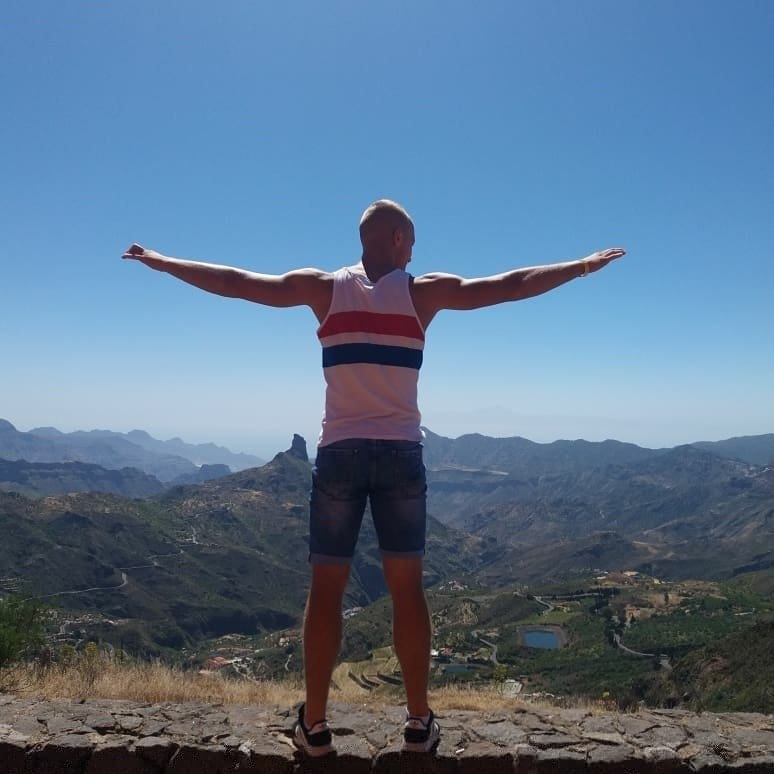 fun, jeans, sky, leisure, vacation, standing, mountain