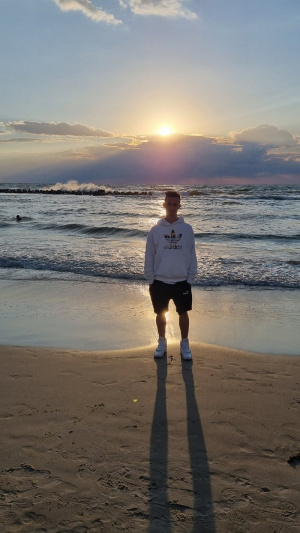fun, sky, vacation, standing, beach, sand, sunset