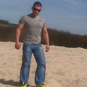 jeans, denim, muscle, standing, sand