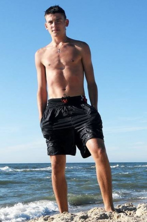 muscle, dude, person, shorts, beach, swimwear