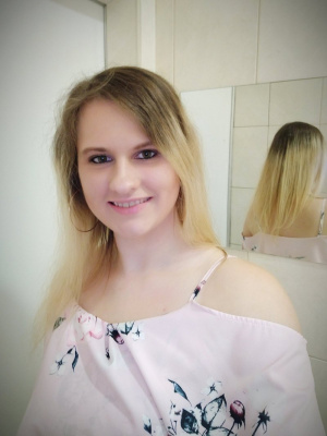 hair, skin, smile
