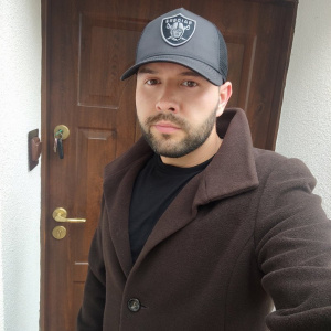 hair, jacket, outerwear, cool, beard, hat, moustache, cap