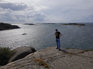 sky, beach, rock, lake