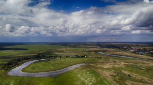 field, sky, prairie